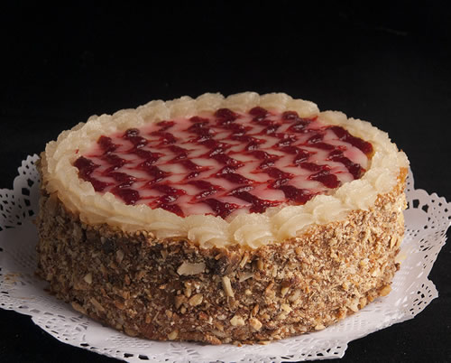 Torta Panqueque Frambuesa Mazapán